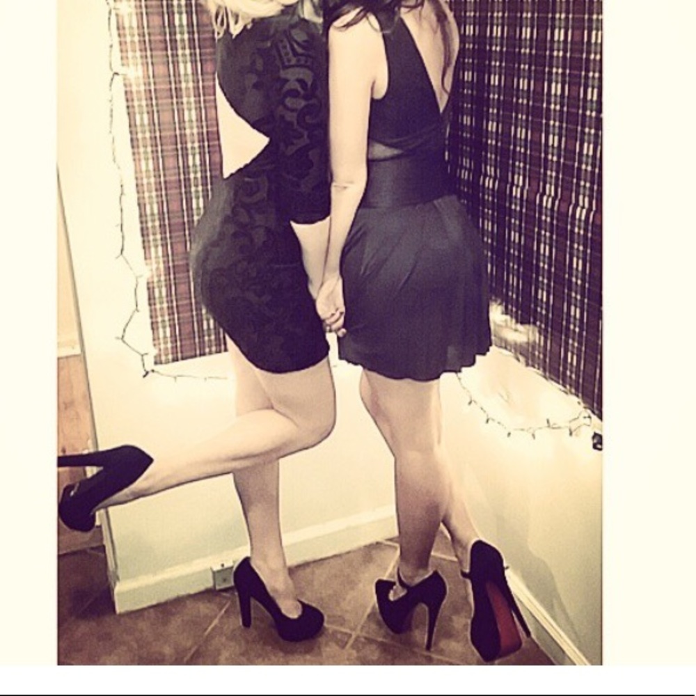 Black lace dress